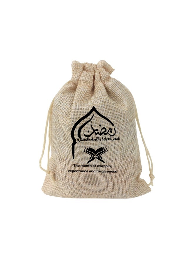 PRINTSHOP4ME Ramadan Mubarak Gift Bags 12Pcs Set Of 12 Party Burlap Bags,Favor Bags,Goodie Bags For Ramadan Mubarak Celebrations And Islamic Events - Image 1