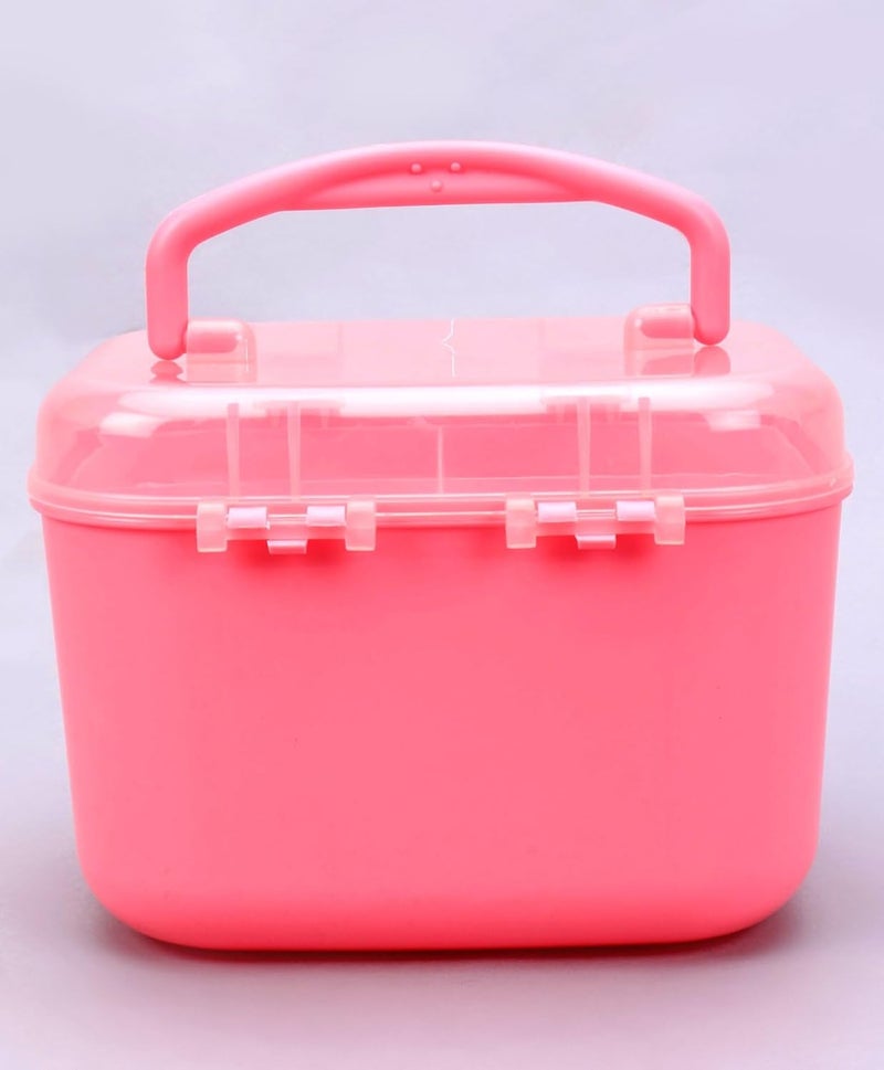CLOUDTAIL CHOICE Plastic Storage Uteki Multipurpose Semi Transparent Plastic Storage Medicine Box with Handle and Removable Tray Pill Organizer Big Size Pack of 1 - Image 2
