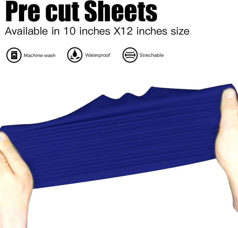 JANDJPACKAGING Royal Blue Heat Transfer Vinyl for T Shirts - 10 Pack Blue HTV Vinyl 12"x10" for Garments Bags and Other Fabrics - Image 5