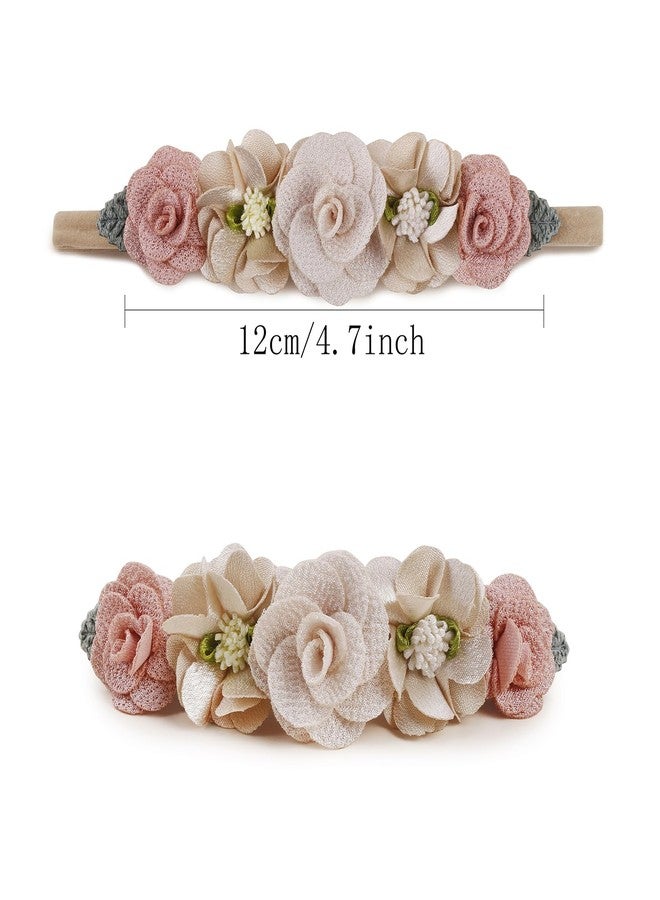 BFNAAgirl New Model Baby Girl Nylon Headbands Nylon Flower Elastic Hairbands 3pcs Hair Accessories Gift for Newborn Infant Toddlers (BF-Z38) - Image 2
