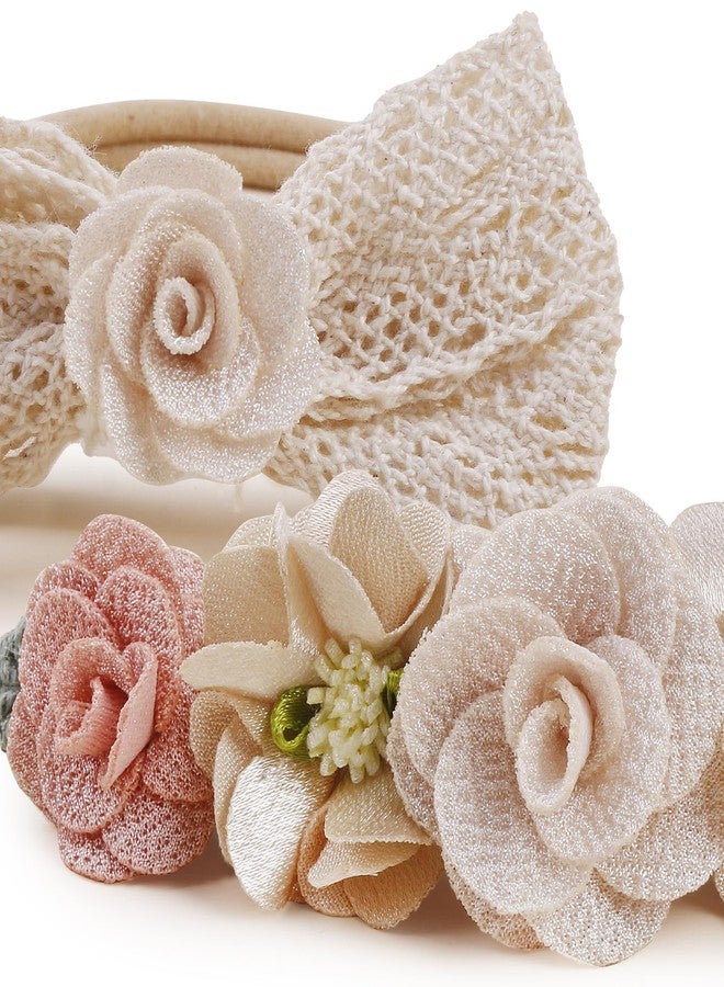 BFNAAgirl New Model Baby Girl Nylon Headbands Nylon Flower Elastic Hairbands 3pcs Hair Accessories Gift for Newborn Infant Toddlers (BF-Z38) - Image 5