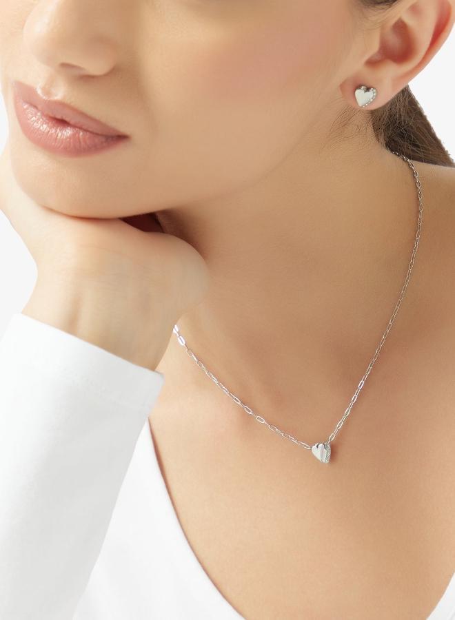 GUESS Heart Necklace And  Studs - Image 2