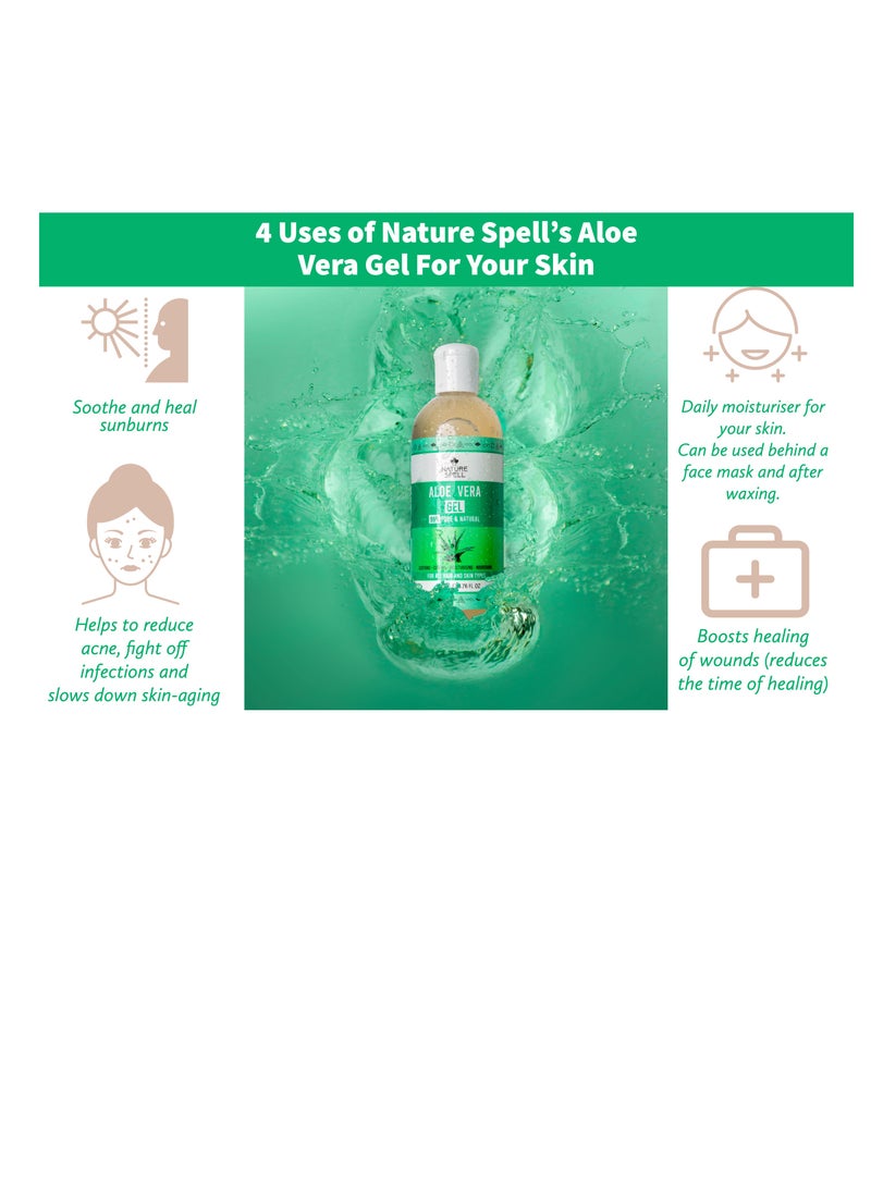 Nature Spell - Pure Aloe Vera Gel Super Moisturizer for Hair and Skin 200ml - Image 1