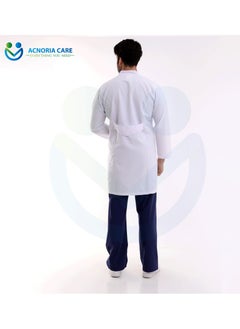 ACNORIA CARE Men's Short Medical Lab Coat For Doctors Nurses And Hospital Workers Comfortable And Elegant - From Acnoria Care - Size XL  - Image 3