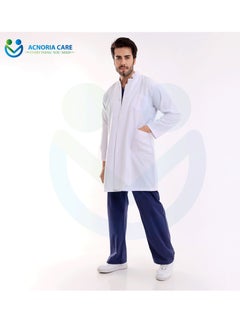ACNORIA CARE Men's Short Medical Lab Coat For Doctors Nurses And Hospital Workers Comfortable And Elegant - From Acnoria Care - Size XL  - Image 4