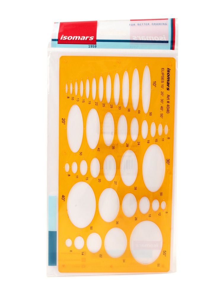 Isomars Elipses 10°, 20°, 30°, 40°, 50° - Size 225 X 125mm