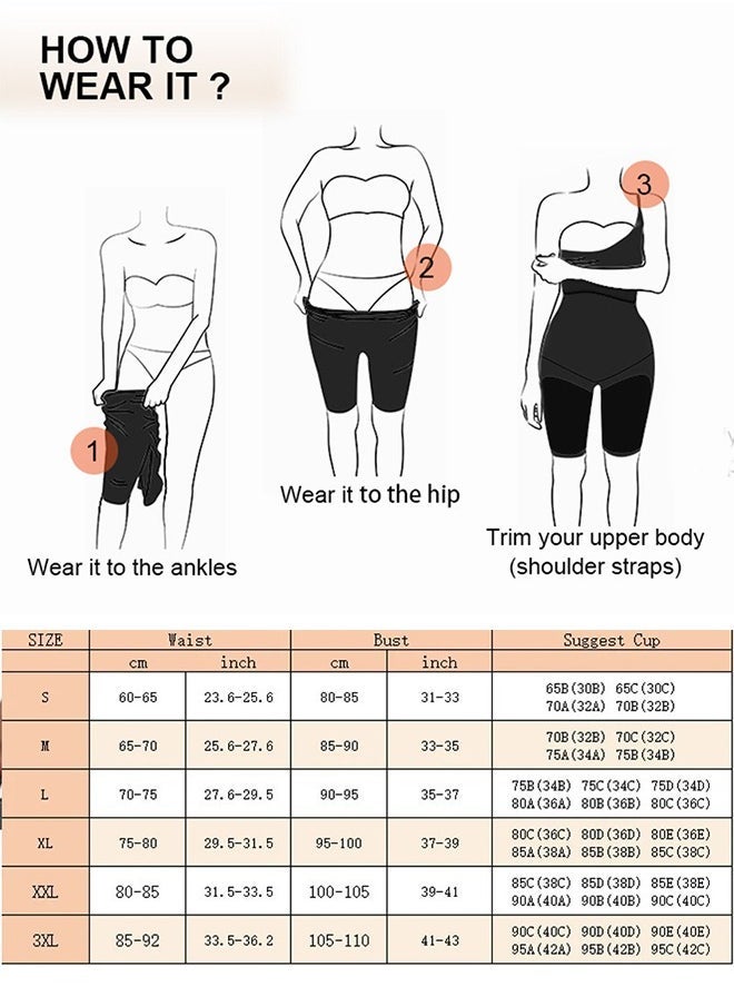 Ocean Women's Shapewear Bodysuits Tummy Control Lifter Body Shaper Strapless Seamless Mid Thigh Jumpsuit Tops (Complexion) - Image 5