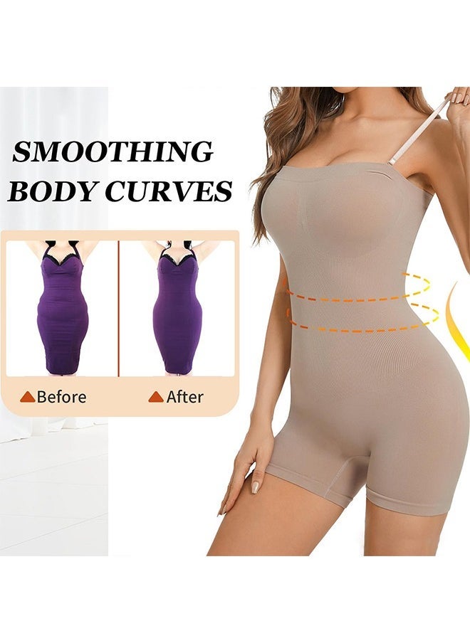 Ocean Women's Shapewear Bodysuits Tummy Control Lifter Body Shaper Strapless Seamless Mid Thigh Jumpsuit Tops (Complexion) - Image 2