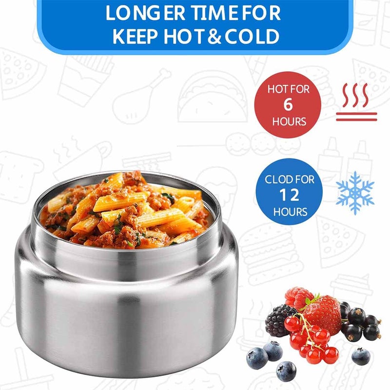 MAISON HUIS 8oz Soup Thermo Wide Mouth Vacuum Insulated Stainless Steel Food Jar, Leak Proof for Hot&Cold Food Kids Lunch Container for School Travel (Blue) - Image 3