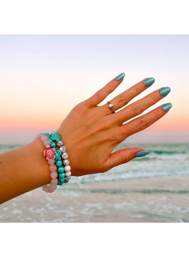 Fahlo Sea Turtle Tracking Bracelet, Elastic, supports the Sea Turtle Conservancy, one size fits most for Men and Women, one size, Stone, no gemstone - Image 5