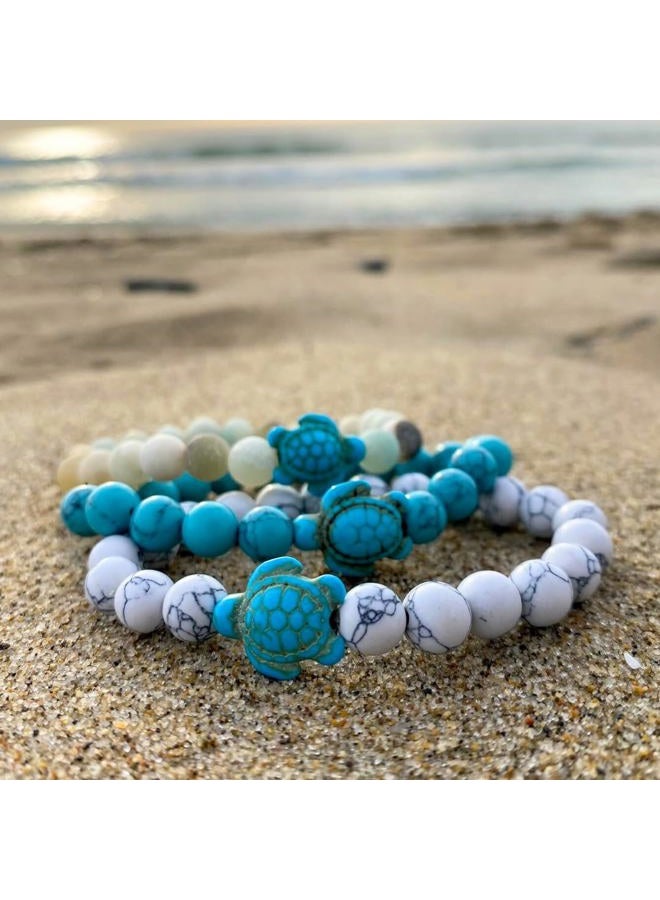 Fahlo Sea Turtle Tracking Bracelet, Elastic, supports the Sea Turtle Conservancy, one size fits most for Men and Women, one size, Stone, no gemstone - Image 3