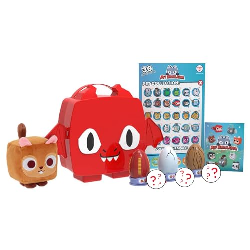 UCC Distributing PET Simulator Series 2 – Exclusive Red Dragon Collector Bundle - Mystery Case w/ 8 Items - Plush & Figure Toys for Kids & Adults -Includes DLC Codes - Image 1