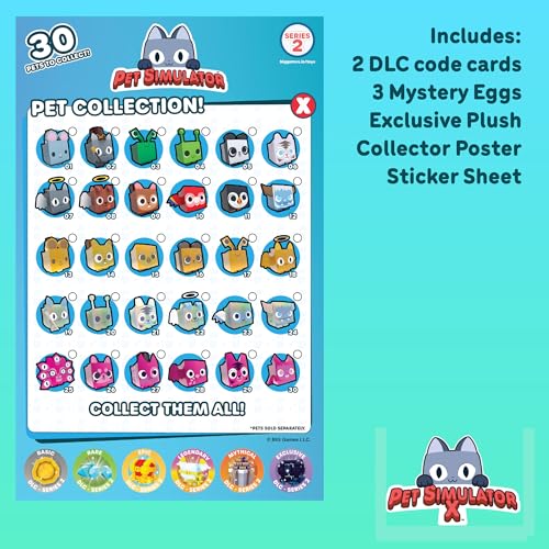 UCC Distributing PET Simulator Series 2 – Exclusive Red Dragon Collector Bundle - Mystery Case w/ 8 Items - Plush & Figure Toys for Kids & Adults -Includes DLC Codes - Image 3