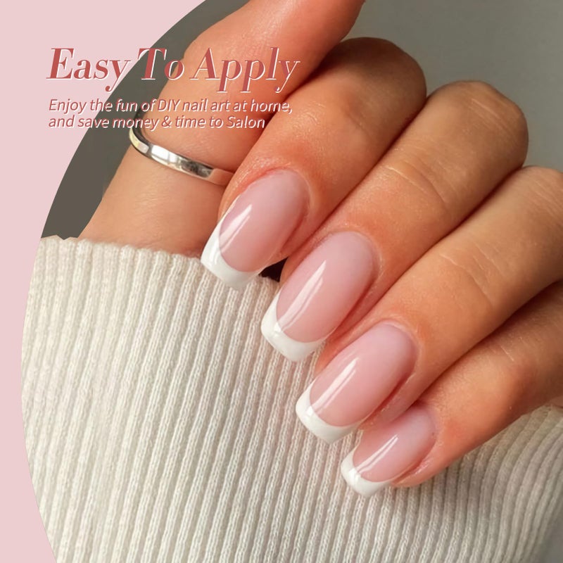 Born Pretty Jelly Gel Nail Polish, Sheer Gel Nail Polish, Milky Pink Nude Crystal Transparent Gel Polish Gel Manicure DIY Salon Nail Art Gifts Women Girls 7ML 6PCS - Image 2