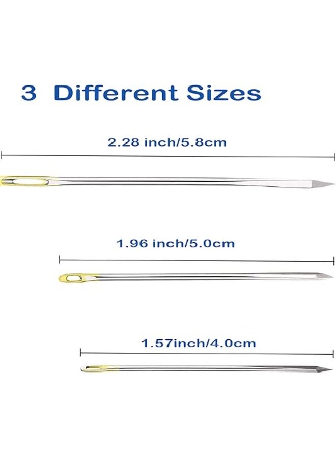 Crochet Hooks Set 10 Aluminum Needles + 12 Stainless Steel Needles 14 Pin for Fours 5 Non-Press Needles Large Hole Hook Accessories for Beginners and Professionals 48 Pieces  - Image 3