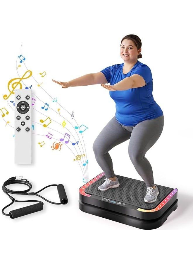 EVO Vibration Plate Exercise Machine for Lymphatic Flow & Muscle Recovery, Full Body Workout Vibrating Platform, Shake Board with Bluetooth & LED Modes, 200kg Capacity & 200 Levels for Home Use - Image 1