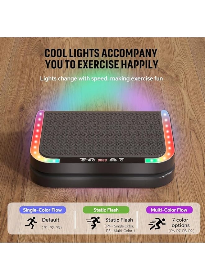 EVO Vibration Plate Exercise Machine for Lymphatic Flow & Muscle Recovery, Full Body Workout Vibrating Platform, Shake Board with Bluetooth & LED Modes, 200kg Capacity & 200 Levels for Home Use - Image 2