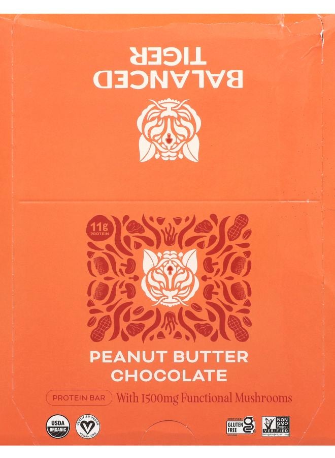Balanced Tiger Protein Bar Peanut Butter Chocolate 12 Bars 1.55 oz (44 g) Each