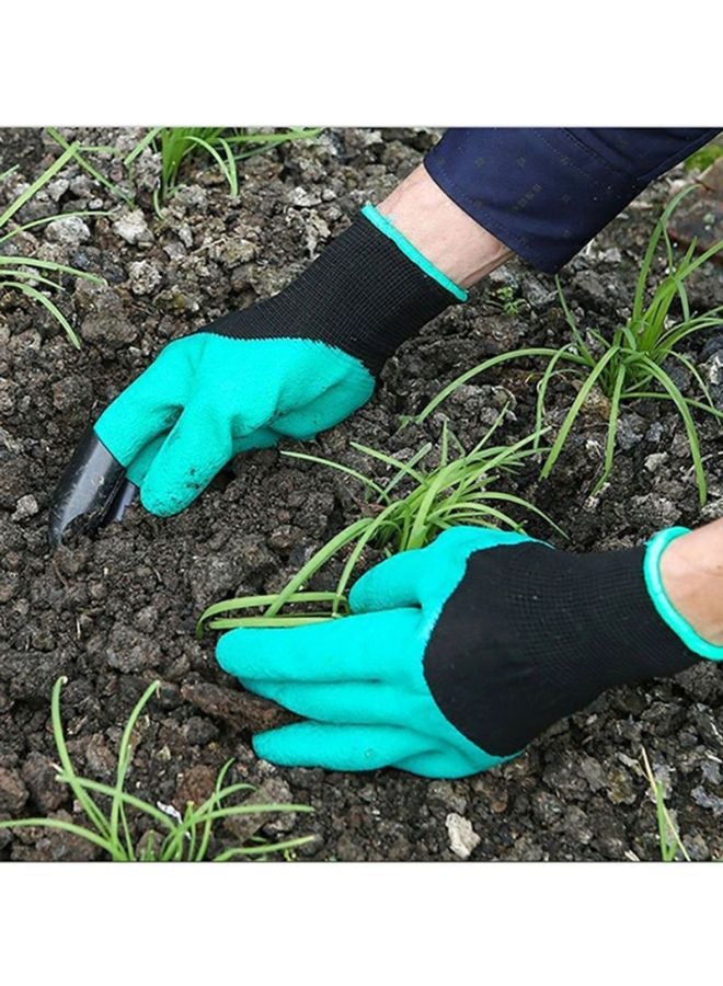 Alyashmac Pair Of Garden Planting Gloves Blue/Black 24x12cm - Image 5