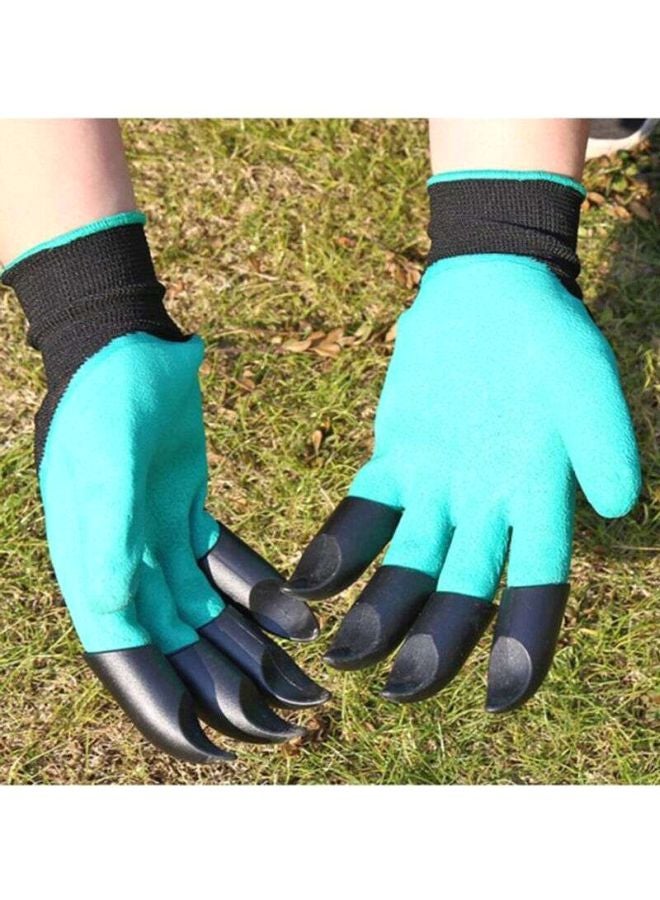 Alyashmac Pair Of Garden Planting Gloves Blue/Black 24x12cm - Image 4