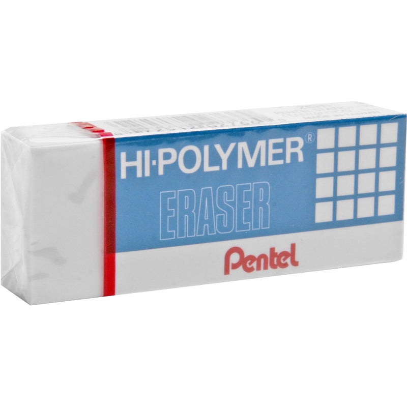 Pentel Super Hi-Polymer Eraser, Large, Nonabrasive, White (PENZEH10) - Image 2