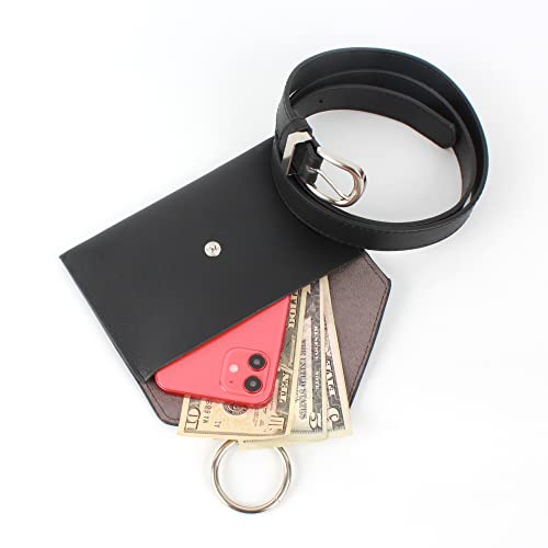Lobagve Women Mini Envelope Flap PU Leather Waist Bag Clutch Cell Phone Purse Chest Bag - Image 4