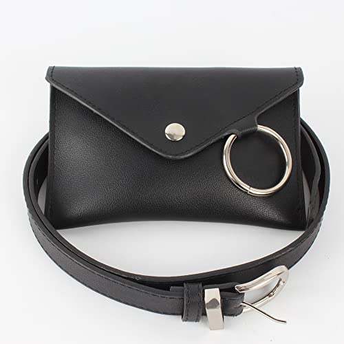 Lobagve Women Mini Envelope Flap PU Leather Waist Bag Clutch Cell Phone Purse Chest Bag - Image 3
