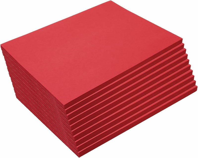 Colorations 9" x 12" Mediumweight Holiday Red Construction Paper - 500 Sheets, Bulk Pack Art Paper, Arts and Crafts, School Supplies, Drawing, Coloring, Painting, 3D Art Paper - Image 1