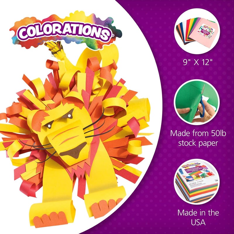 Colorations 9" x 12" Mediumweight Holiday Red Construction Paper - 500 Sheets, Bulk Pack Art Paper, Arts and Crafts, School Supplies, Drawing, Coloring, Painting, 3D Art Paper - Image 3