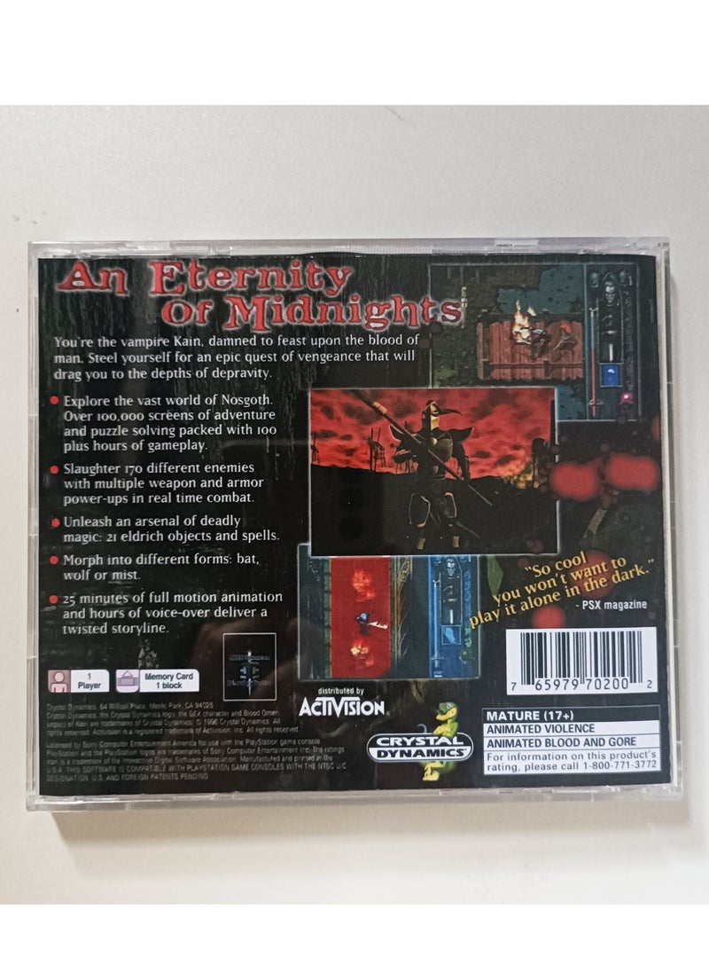 General PS1 Game Disc Protective Case Blood Omen Legacy of Kain Unlock Console Station1 Retro Optical Drive Video Game Parts Complimentary CDs  - Image 2