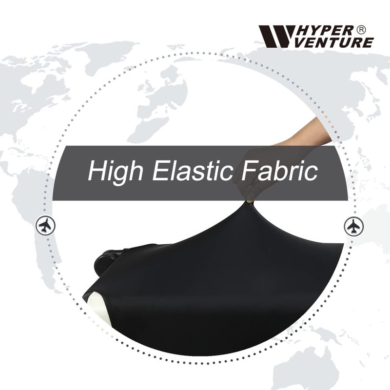 HYPER VENTURE Washable Luggage Cover - Fashion Suitcase Protector Fits 23-26 Inch Luggage (Black, M) - Image 4