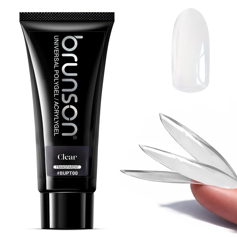 Polygel for Nails 100g- Brunson Universal Poly Gel Nail Builder Extension for Nail Art Design – High-Viscosity Builder Gel - Professional Acrygel for Nail Extensions | Sandwich Dual Form Technique