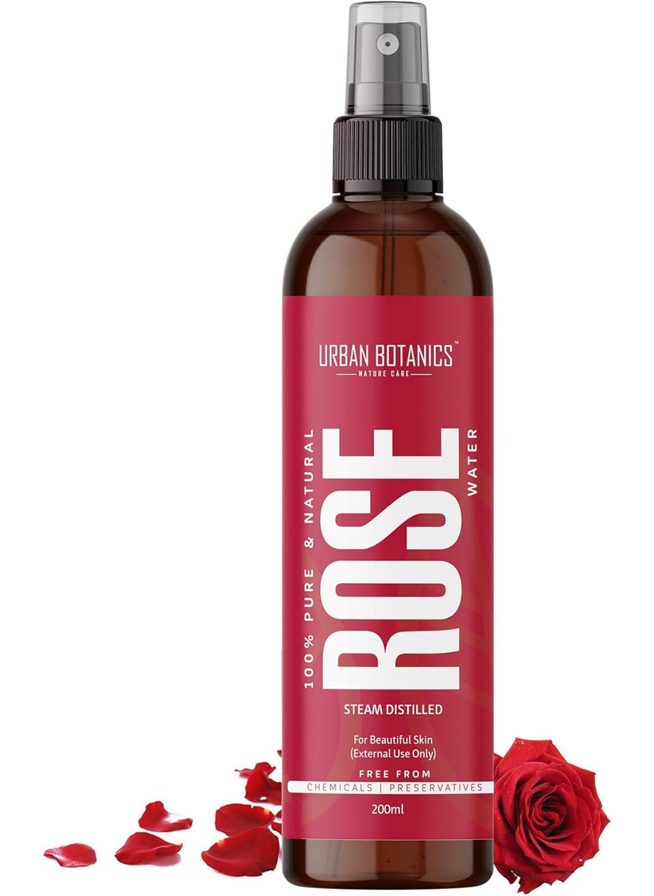 UrbanBotanics - UrbanBotanics® Pure & Natural Rose Water/Skin Toner - 6.76 fl. Oz - Steam Distilled - Gulab Jal - Organic - Chemical Free - Image 1