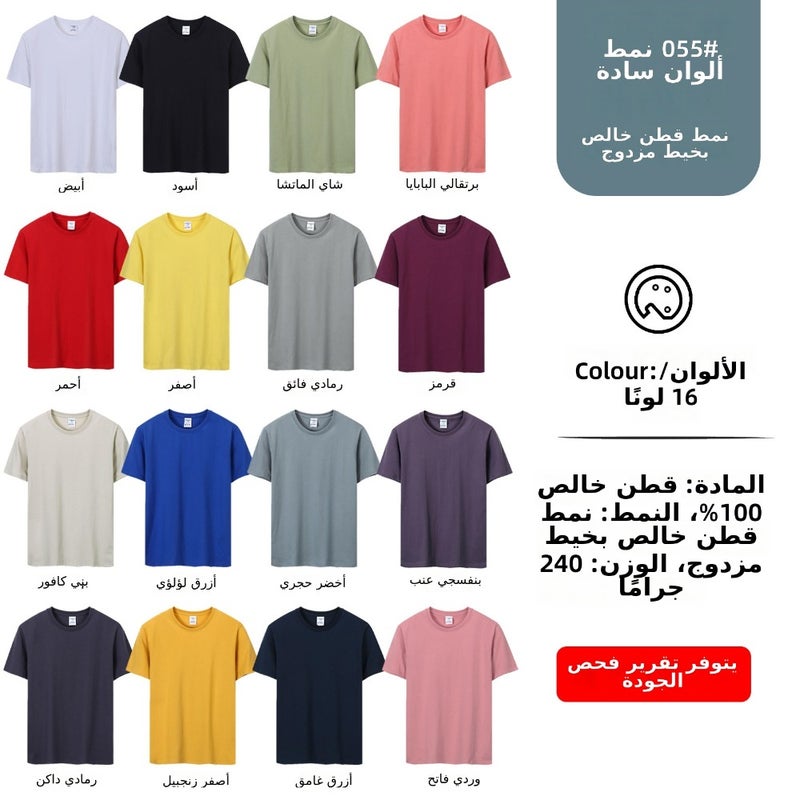 Custom logo quick-dry 100 cotton round neck short sleeve t-shirts for corporate uniforms, class shirts, promotional wear, wholesale - Image 1