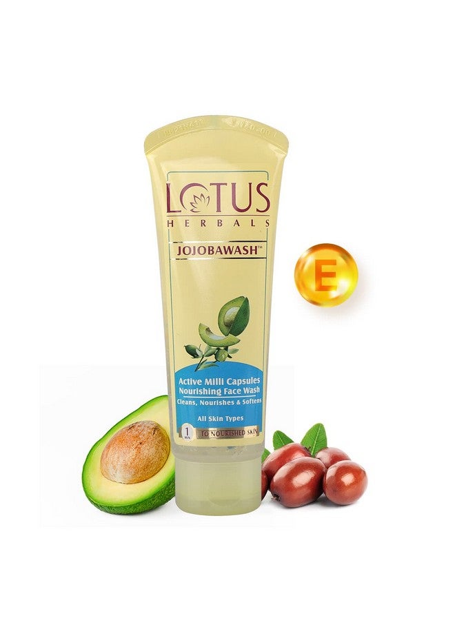LOTUS HERBALS Jojobawash Active Milli Capsules Nourishing Face Wash | For All Skin Types | 120Ml  - Image 1