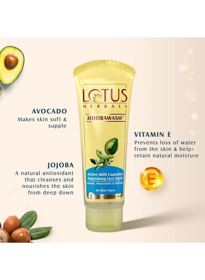 LOTUS HERBALS Jojobawash Active Milli Capsules Nourishing Face Wash | For All Skin Types | 120Ml  - Image 3