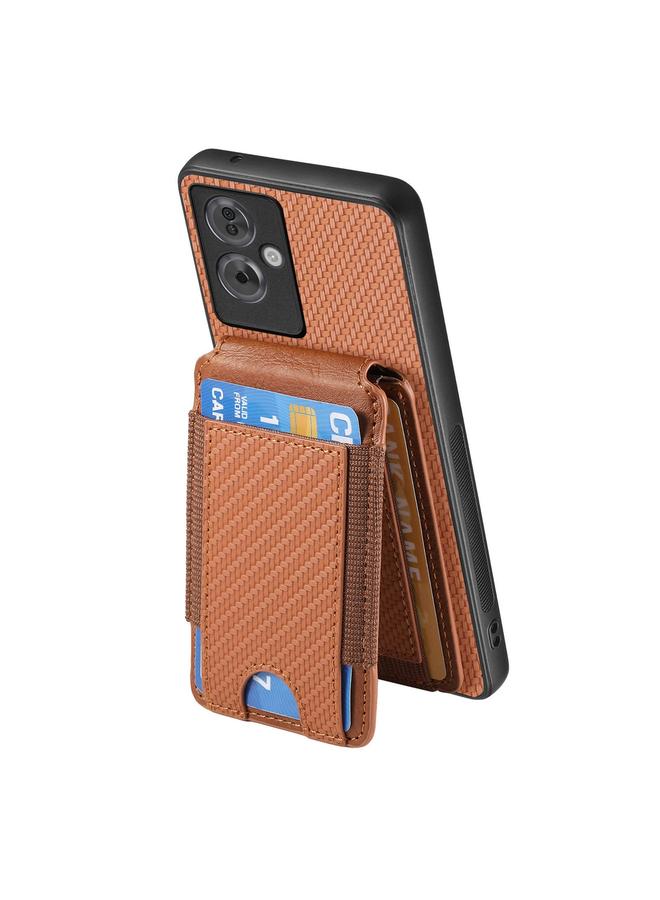 S-TOP Case For OPPO A5 Carbon Fiber Vertical Flip Wallet Stand Phone Case - Image 3