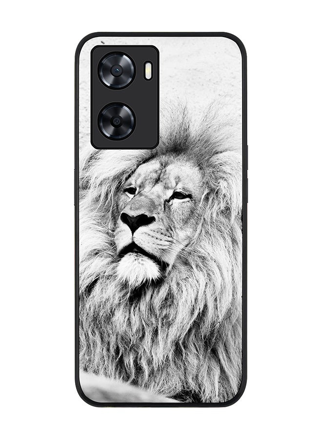 Stylizedd Rugged Black edge case for Oppo A57 4G/Oppo A77 4G/Oppo A77s Slim fit Soft Case Flexible Rubber Edges Anti Drop TPU Gel Thin Cover - Wise Lion - Image 1