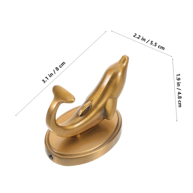 Vintage Inspired Metal Dolphin Wall Hook for Towels Robes and Accessories - Image 3