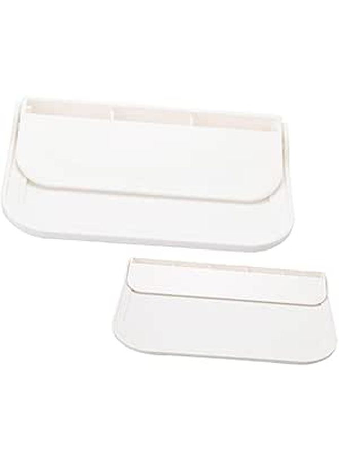 Alipis 1 Pack Foldable Wall Shelf For Bathroom Adhesive Mount Storage Rack For Soap And Towels White Small Space Organizer Compact Design Easy Clean Material - Image 1