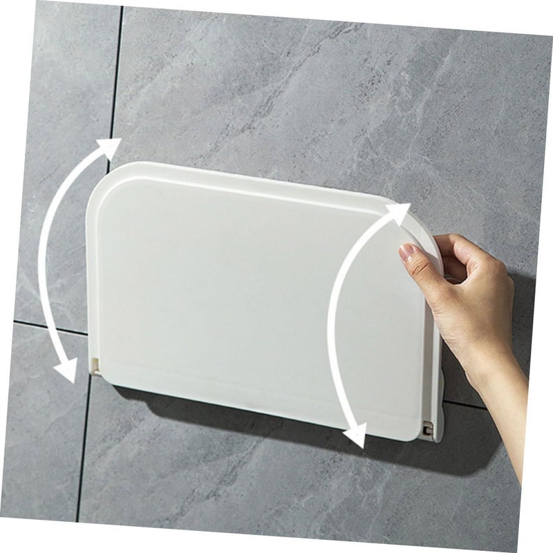 Alipis 1 Pack Foldable Wall Shelf For Bathroom Adhesive Mount Storage Rack For Soap And Towels White Small Space Organizer Compact Design Easy Clean Material - Image 3