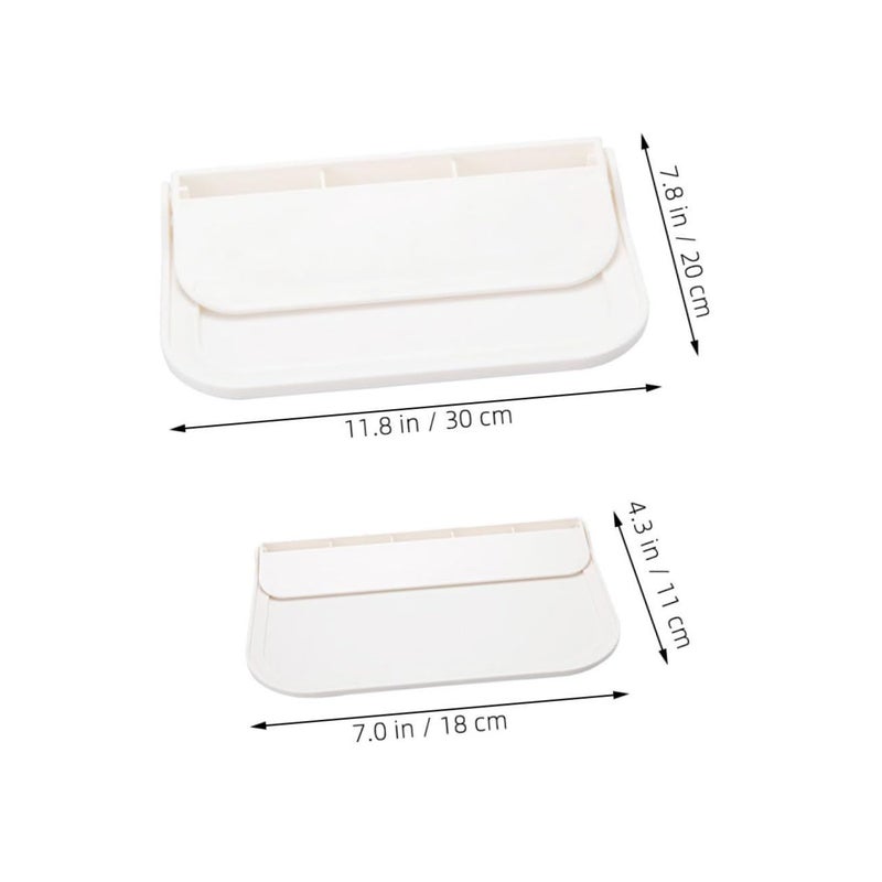 Alipis 1 Pack Foldable Wall Shelf For Bathroom Adhesive Mount Storage Rack For Soap And Towels White Small Space Organizer Compact Design Easy Clean Material - Image 4