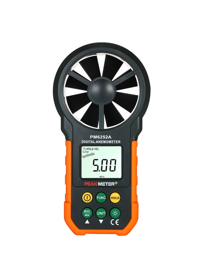 Handheld Anemometer Portable Wind Speed Meter CFM Meter Wind Gauges Air Flow Thermometer with LCD Backlight for Weather Data Collection Outdoors Sailing Surfing Fishing