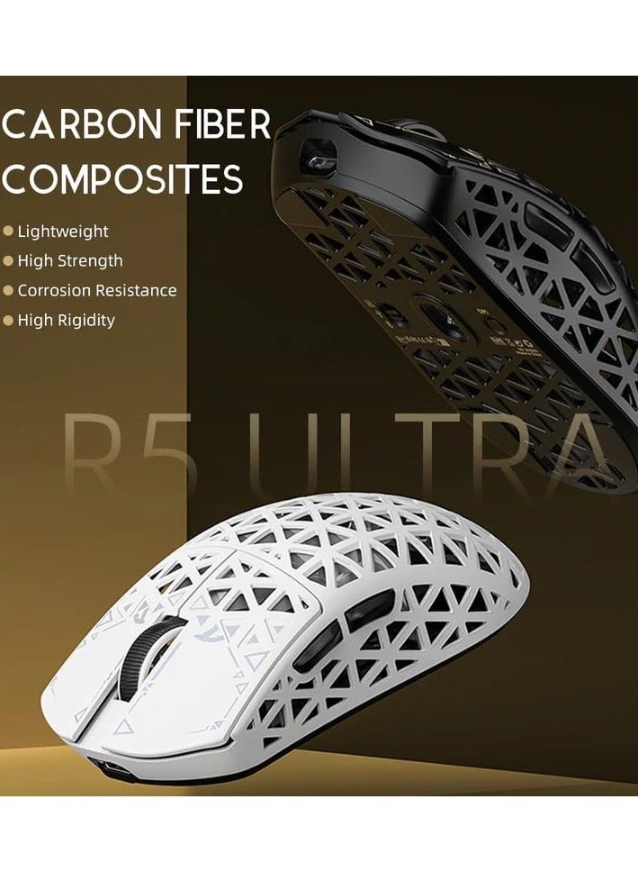 Attack Shark R5Ultra 8K Carbon Fiber Wireless Gaming Mouse with 42,000 DPI -PAW3950 MAX Sensor -39g Ultra-Lightweight -Nordic52840 -Wired/BT/2.4GHz Wirelss Programmable Mouse for PC/Mac - Image 4