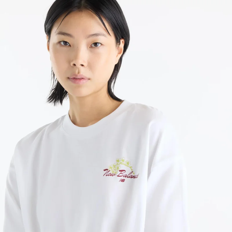 New Balance White Women's Grab a Bite Tokyo Oversized T-Shirt for Women | Best Price UAE