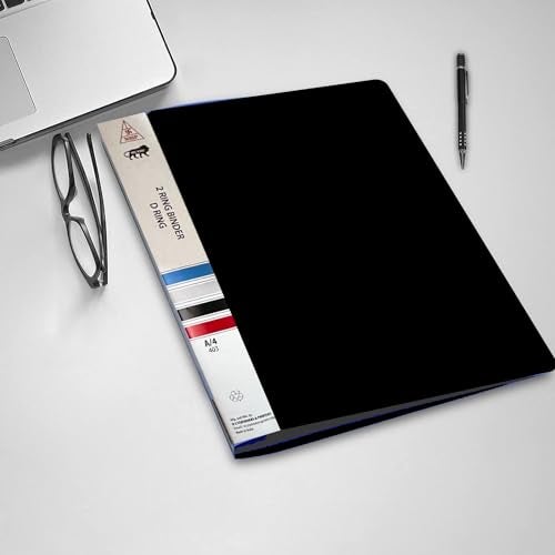 NSSP 2D Ring File| Your's Favourite Ring Binder File for Documents,Projects & Certificates, 2D A4 Size Tough & Durable A4 Size Ring Binder Box (Black, Pack of 6) - Image 1