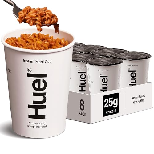 Huel Hot and Savory Cups | Cajun Pasta | 25g Protein Plant Based Instant Meal | 27 Vitamins and Minerals | 100% Nutritionally Complete | 8 Cups - Image 1