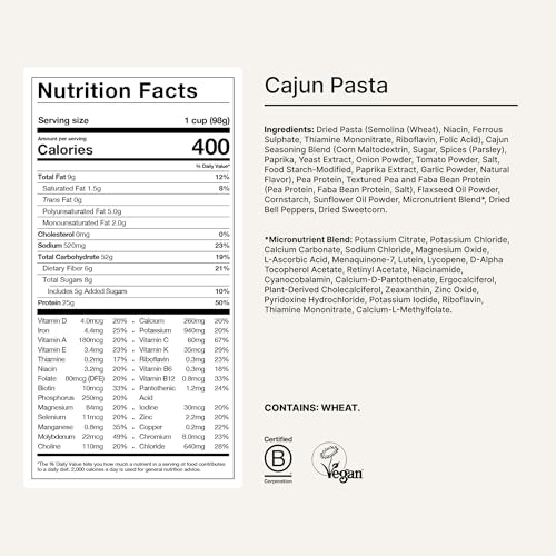 Huel Hot and Savory Cups | Cajun Pasta | 25g Protein Plant Based Instant Meal | 27 Vitamins and Minerals | 100% Nutritionally Complete | 8 Cups - Image 5