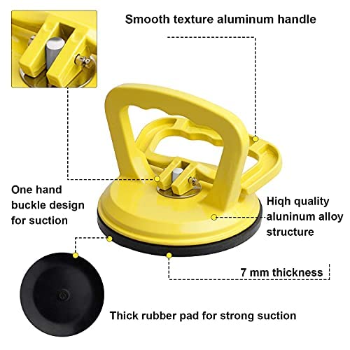 HEBEZON Heavyduty aluminum suction cup lifting tool for safely lifting glass windows or doors tiles Granite marble mirror iron plate etc Single Cup 1 - Image 5