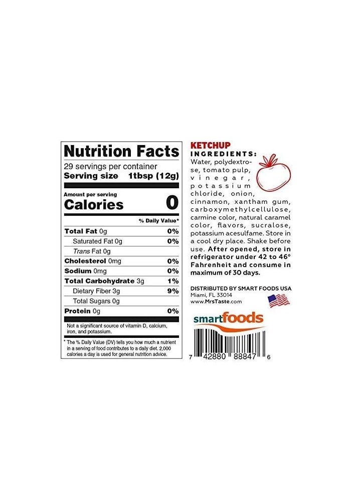 Mrs Taste Sugar Free Ketchup - Zero Calories - Image 2